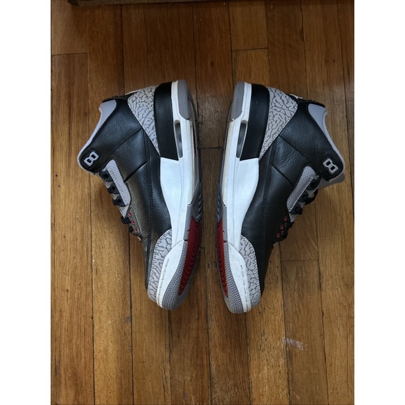 Nike Air Jordan 3 Retro OG Black Cement Leather Sneaker DN3707-010 Men 10.5 - Picture 3 of 9